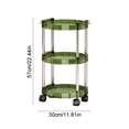 thumbnail image 4 of Feltree 3-Tier Rolling Storage Cart with Wheels for Home Kitchen Dorm Living Room Organizer Mobile Utility Rack, 4 of 8