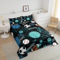 thumbnail image 4 of Erosebridal Volleyball Baseball Bedding Twin Comforter Set,Splash Soccer Down Comforter,Ball Gaming Decor,Reversible,Lightweight,2-Piece, 4 of 7