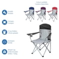 thumbnail image 4 of Ozark Trail Comfort Mesh Chair, Holds up to 225lbs, 600D Polyester, Steel Frame, 4 of 6