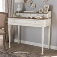 thumbnail image 2 of Baxton Studio Anjou Bureau d'Écriture en Blanc et Naturel, 2 of 5
