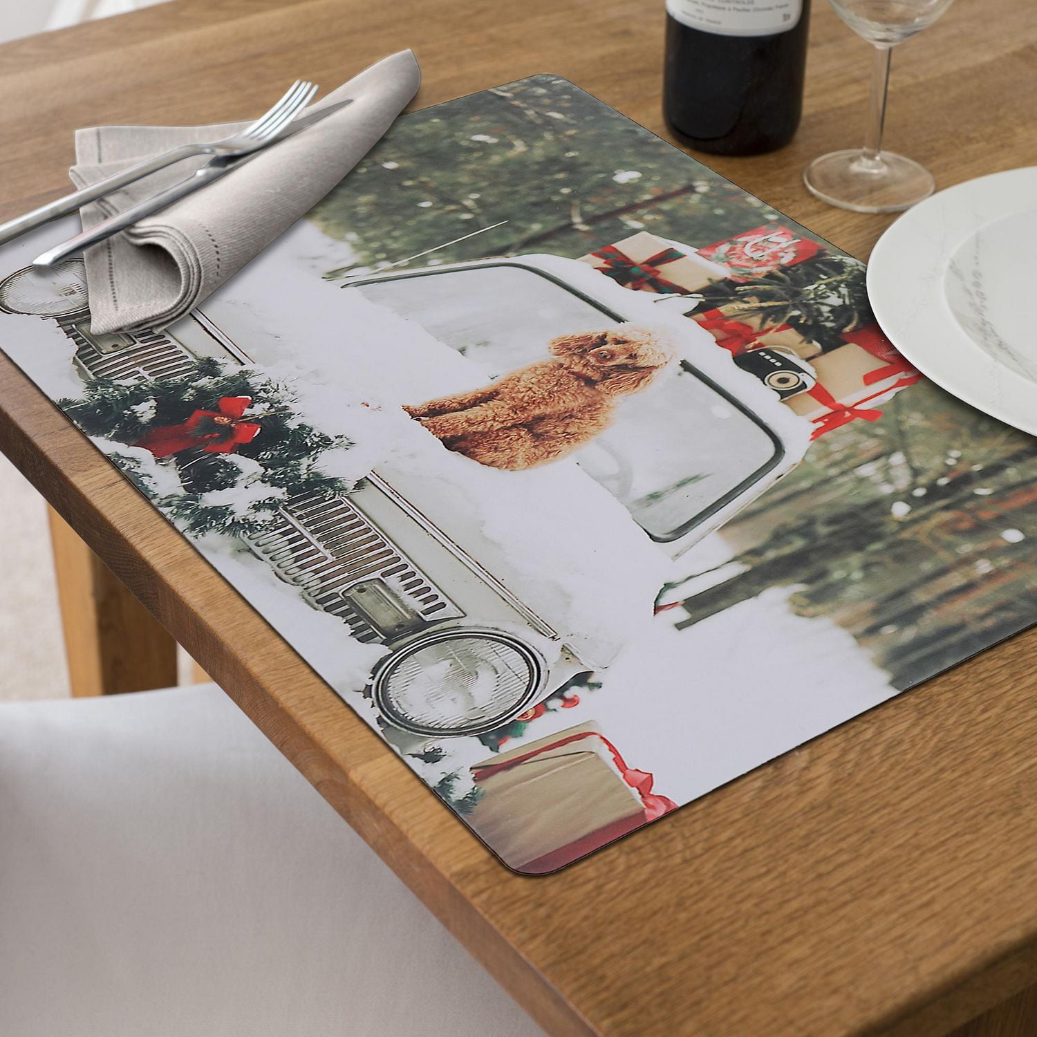 Set De Table En Plastique Chiot - Lot De 12