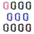 thumbnail image 4 of Étui de Protection en Silicone pour Montre Intelligente, Cadre Protecteur de Montre Compatible avec Apple Watch 40 mm (Noir et Rouge), 4 of 8