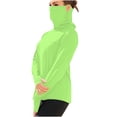 thumbnail image 2 of Ovbmpzd Hauts Verts pour Femmes Manches Longues Protection Solaire T-Shirts Unis Respirants Chemises pour Femmes P, 2 of 8