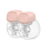 Momcozy Pompe à sein sans mains S9 Pro, Pompe portable double électrique avec 2 Modes & 9 Niveaux, 24mm, rose