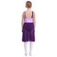 thumbnail image 2 of Oyolan Robe de Danse Ballet Sans Manches en Maille Transparente pour Filles, Tenue de Performance, Violet 14, 2 of 7