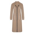 thumbnail image 5 of LOVZFMLL Vestes pour Femmes Décontractées Unies à Manches Longues avec Poche Zippée Sweat à Capuche, 5 of 5