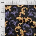 thumbnail image 2 of oneOone Polyester Spandex Black Fabric Asian Japanese Koifish Craft Projects Decor Fabric Printed By The Yard 56 Inch Wide, 2 of 5
