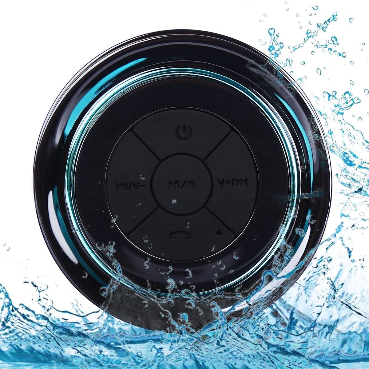 Jinsinto Portable Bluetooth Speakers, Waterproof Wireless Bluetooth Speaker, Shower Radios, Portable Speaker with FM Radio, Bluetooth 5.0, IPX7 Waterproof, Pairs to All Bluetooth Device