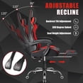 thumbnail image 4 of Homall Gaming Chair with Footrest Massage Office Chair Computer Racing Chair High Back PU Leather Chair,Red, 4 of 7