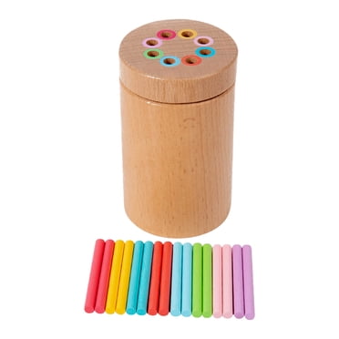 Toys for Girls,Toddler Boy Toys Color Matching Fine Motor Skills Toys for Toddlers Wooden Color Sorting Sensory Toys for Boys and Girls Ages 1 2 3 Included 16 Colored Sticks