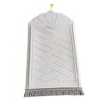 thumbnail image 2 of GROWTH TANK Portable Prayer Rug Blanket 65Cmx110cm Foldable Prayer Mat for Wedding Hajj Home White, 2 of 9