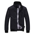 thumbnail image 2 of Veste de Travail pour Hommes Automne Mode Décontractée Couleur Unie Patchwork Veste à Fermeture Éclair, 2 of 9