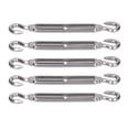 thumbnail image 3 of 5Pcs Turnbuckle Hook and Hook Wire Rope Tension 304 Stainless Steel Shade Sail HardwareM6, 3 of 8