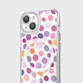 thumbnail image 3 of Caseco Mag-Safe iPhone 15 Purple Polka Dots Clear Case, 3 of 5