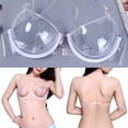 thumbnail image 2 of VEKDONE Transparent Clear Bra Invisible Strap Plastic Bra Disposable Underwear Bra White S/32, 2 of 9