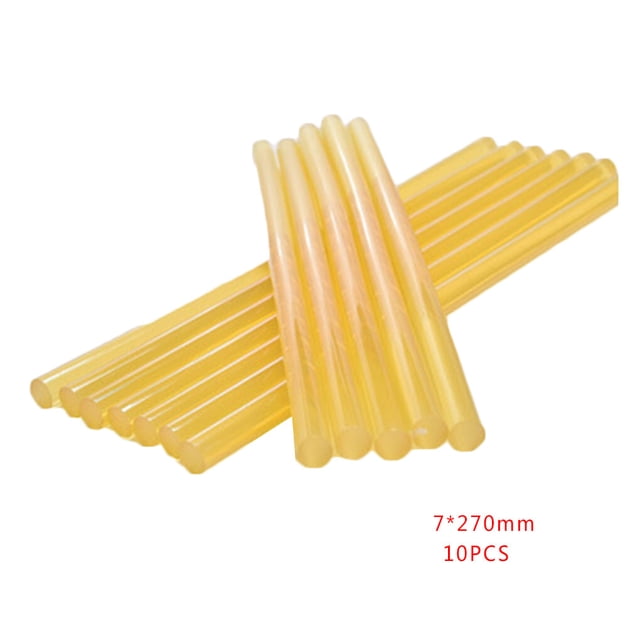 10 Pcs/ensemble Bâton de Colle Chaude Transparent Blanc Noir Colle Fondante Jaune Forte Force Adhésive Résistant à la Chaleur Bâton Adhésif 7mm/11mm