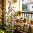thumbnail image 4 of Planting Basket Gardening Flower Stand Assembly Climbing Vines Trellis Rust-Resistant Plastic Outdoor Plant Support Balcony, Gray, JKODE, 4 of 8