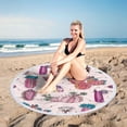 thumbnail image 5 of Yhmxh Serviette de Plage, Serviettes de Bain, Serviette de Plage Ronde en Microfibre Imprimée Super Légère Serviette de Bain Colorée Anti-Sable Couverture de Plage Tapis de Plage Serviette Multi-Usage pour Voyage Piscine, 5 of 5