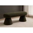 thumbnail image 2 of Meridian Furniture Drum Green Faux Shearling Teddy Fabric Bench, 2 of 6