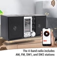 thumbnail image 4 of Portable AM  Shortwave Radio with Bluetooth, 4 in 1 Emergency Radio with Dual Driver Speakers, 2400mAh Rechargeable, Support USB Drive, Storage Card, 4 of 7