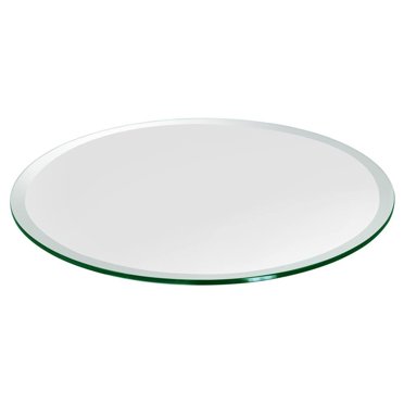 Dulles Glass Dessus de Table en Verre Trempé Rond de 28 Pouces, 1/2 Pouce d'Épaisseur