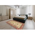 thumbnail image 4 of Ahgly Company Indoor Rectangle Abstract Mustard Yellow Oriental Area Rugs, 7' x 9', 4 of 6