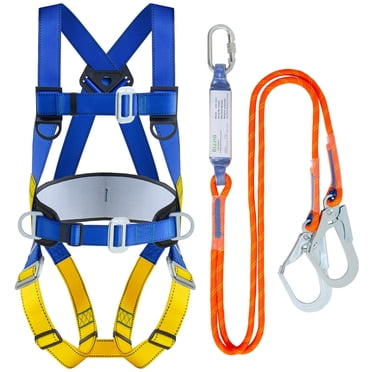 Harnais de Sécurité Universel pour Protection contre les Chutes de Tout le Corps avec Anneau Dorsal et Pattes à Boucle Assortie&Iial;&frac14;Harnais de Toiture Harnais de construction Conforme ANSI/ASP, interna