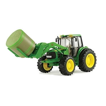 TOMY John Deere Big Farm 7330 Véhicule avec Déplaceur de Balles avant et Balle