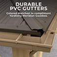 thumbnail image 2 of Yardistry 12' x 20' Meridian Gazebo Rain Gutter Kit – Durable PVC with Four Downspouts and Easy Installation, 2 of 5