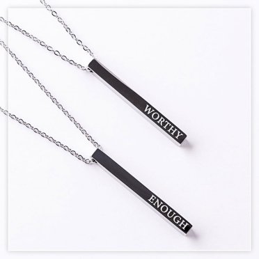 Collier Barre d'Argent - Worthy Enough