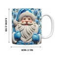 thumbnail image 3 of Meitianfacai Coffee Mug Ceramic Cup, Christmas Mug Inflated Snowman Mug, Santa Mug Press Puffy Design 15oz 11oz Coffe, 3 of 5