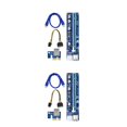 thumbnail image 2 of Decodeary 100PCS VER008C Riser Card USB3.0 PCI PCIE PCI-E 1X To 16X Extender 60CM 008C Riser Adapter With LED For GPU Miner Mining 2Set, 2 of 6