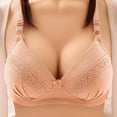 thumbnail image 1 of VEKDONE Middle Aged And Elderly Bras Without Steel Rings Large Size Underwear Front Button Style Bra Comfortable Bra Khaki 42, 1 of 2