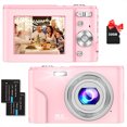 thumbnail image 1 of Zostuic Kids Digital Camera, FHD 1080P 48MP 16X Digital Zoom, Compact Mini Camera with 32GB SD Card (Pink), 1 of 7