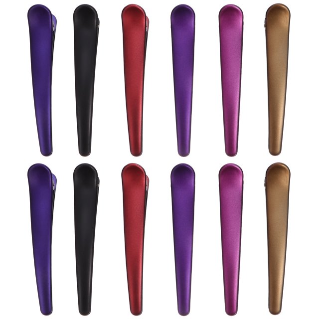 12 Pcs Pinces à Cheveux Bricolage Épingles à Cheveux Femmes Pince Bec de Canard Pinces de Coiffure