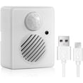 thumbnail image 1 of Motion Activated Sound Voice Player with USB Cable, Battery Powered Motion Sensor Alarm, Download Your Own Audio Files about Christmas Music, Shop, Security Reminder, Drive Out Animals white white, 1 of 5