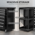 thumbnail image 4 of HOMCOM 7-Drawer Tool Chest with Side Shelf, Lockable Tool Box, Black, 4 of 10