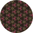 thumbnail image 1 of Ahgly Company Tapis Rond Lavable en Machine Intérieur Transitionnel Marron Chocolat, 4 Pieds Rond, 1 of 7