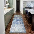 thumbnail image 1 of JV Home Runner Rug Elegance Grey Blue 2'7" x 8' Washable Rugs Anti Slip, 1 of 7