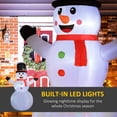 thumbnail image 4 of Outsunny 12' Christmas Inflatable Snowman with Rotating Colorful LED Light, 4 of 10