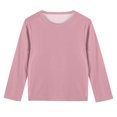 thumbnail image 4 of MeetoTime Hauts à Manches Longues pour Filles Col Rond Couleur Unie Tunique Habillée Chandail pour Enfants, 4 of 5