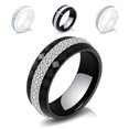 thumbnail image 3 of keepw Ceramics Fashionable Women S Ceramic Ring Wedding And Special Occasions Rings For Wedding black Size 6, 3 of 6