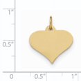thumbnail image 2 of 14K Yellow Gold Plain .018 Gauge Engraveable Heart Disc Charm, 2 of 2