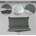thumbnail image 4 of Vargottam Indoor/Outdoor Polyester Fabric Lumbar Pillow With Insert, All-Weather Waterproof Decorative Throw Pillow for Patio Furniture-Set of 2 - Dark Gray, 4 of 7