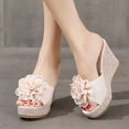 thumbnail image 4 of RKSTN Pantoufles pour Femmes Mode Décontractée Bout Rond Pantoufles Confort Plage Décontractées Semelle Antidérapante Chaussures,Pantoufles pour Femmes Intérieur Extérieur, 4 of 7