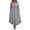 Grey, variant on Jalioing Womens Plus Size Summer Dress Loose Flowy V Neck Short Sleeve Long Dresses with Pocket Cocktail Party Dress