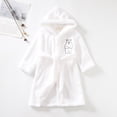 thumbnail image 3 of Hiiyo Big Girls Flannel Bathrobe Cartoon Hooded Warm Night Robe Sleepwear Loungewear, 3 of 4