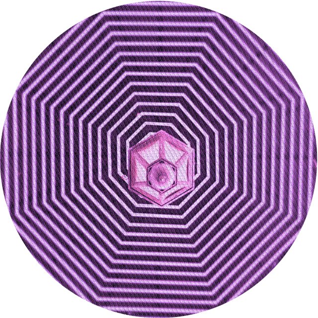 Ahgly Tapis Rond Lavable en Machine Intérieur Transitionnel Violet Violet, 7 Pieds Rond