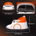 thumbnail image 3 of Qaba Auto Tamponneuse 12 V pour Tout-Petits avec Rotation à 360 Degrés, Orange, 3 of 10