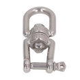 thumbnail image 1 of Double Ended Eye Hook Shackle,Double Jaw Shackle Professional Heavy Duty 304 Stainless Steel Rolling Shackle Device For Swing Climbing Rope, 1 of 8